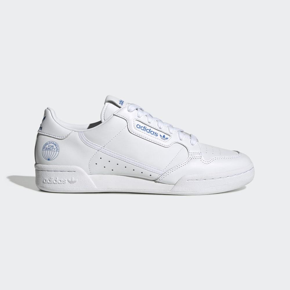 Adidas Men's Continental 80 Originals Shoes White/Blue Ireland FV3743